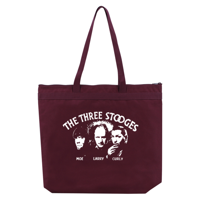 Three Stooges Opening Credits Liberty Bags Large Zipper Tote