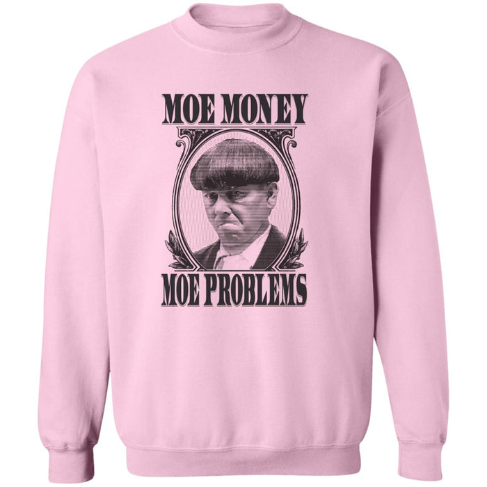 Three Stooges Moe Money Moe Problems Crewneck Pullover Sweatshirt