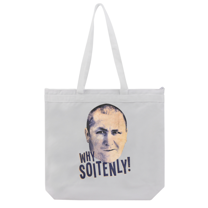 Three Stooges Curly Why Soitenly Liberty Bags Large Zipper Tote