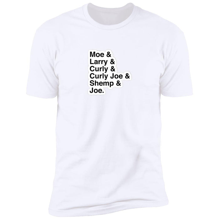 Three Stooges 6 Names Premium Short Sleeve T-Shirt