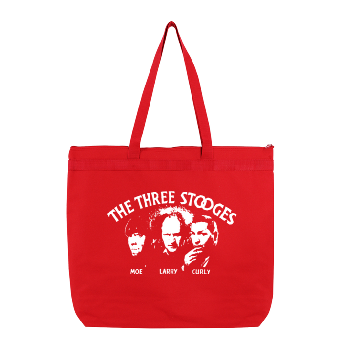 Three Stooges Opening Credits Liberty Bags Large Zipper Tote