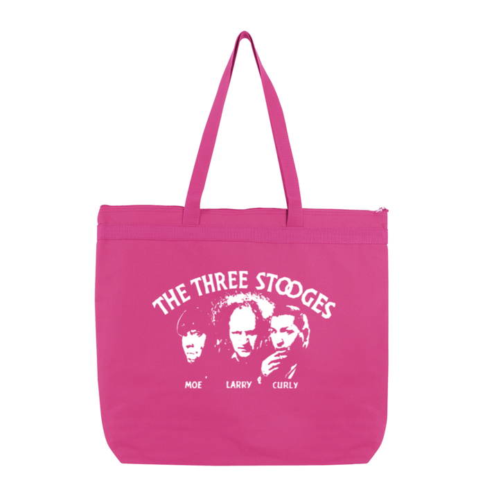 Three Stooges Opening Credits Liberty Bags Large Zipper Tote