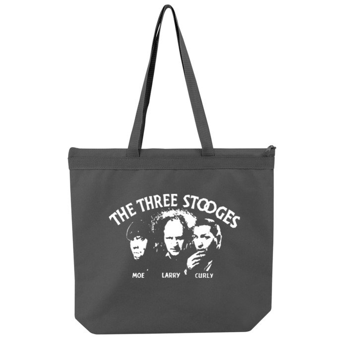 Three Stooges Opening Credits Liberty Bags Large Zipper Tote