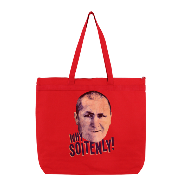 Three Stooges Curly Why Soitenly Liberty Bags Large Zipper Tote