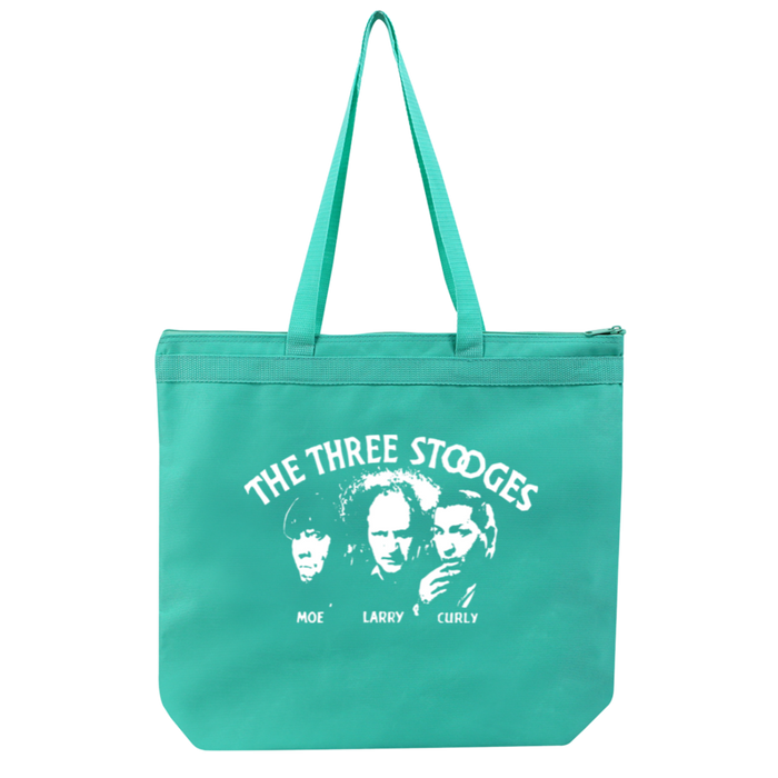 Three Stooges Opening Credits Liberty Bags Large Zipper Tote