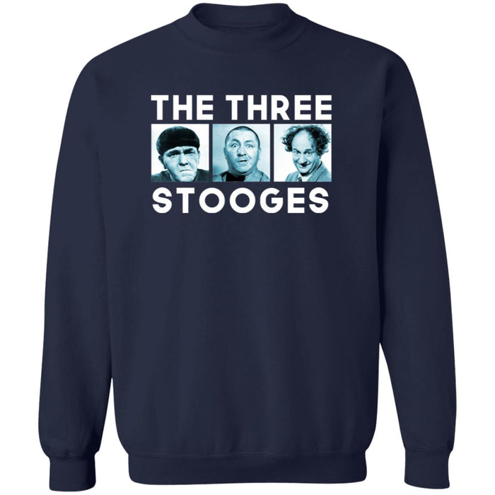 Three Stooges Squares Crewneck Pullover Sweatshirt