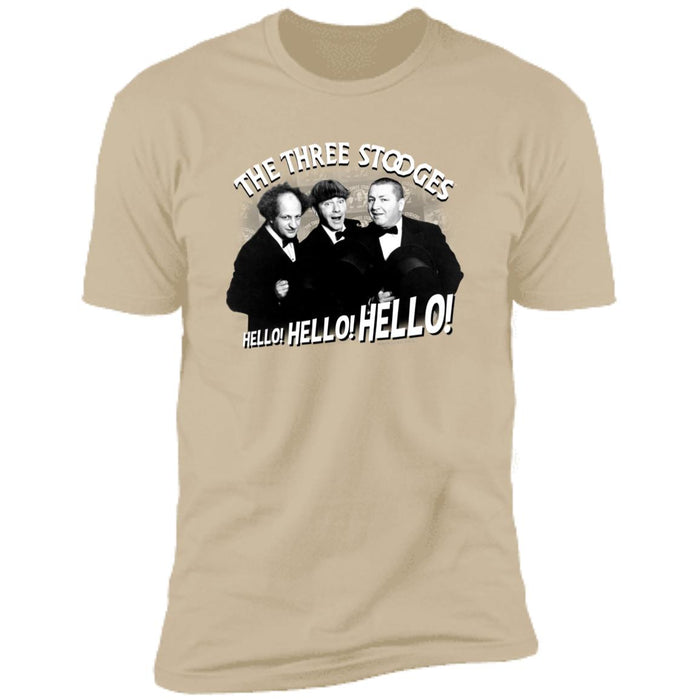 Three Stooges Hello Hello Hello Premium Short Sleeve T-Shirt