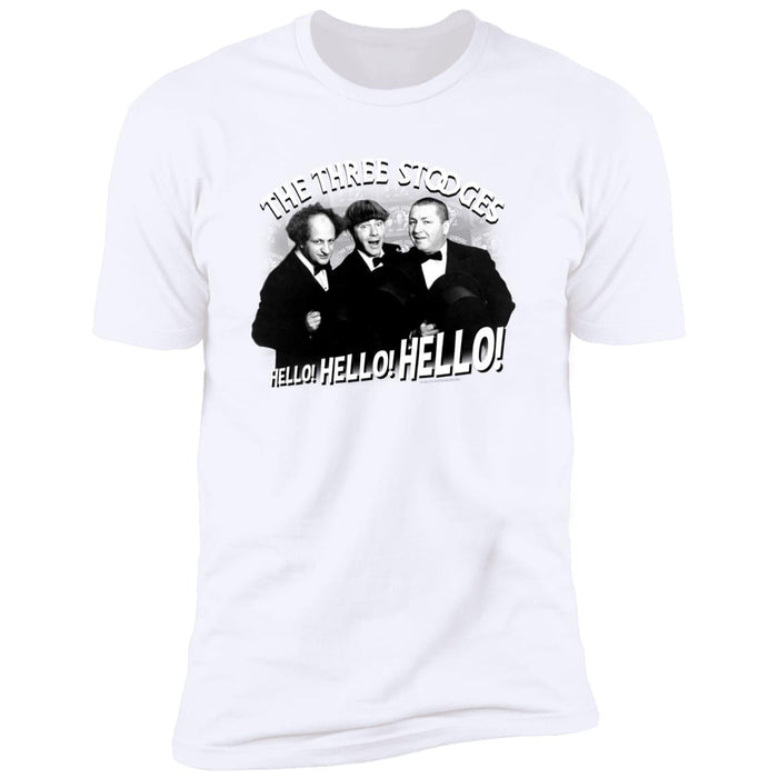 Three Stooges Hello Hello Hello Premium Short Sleeve T-Shirt