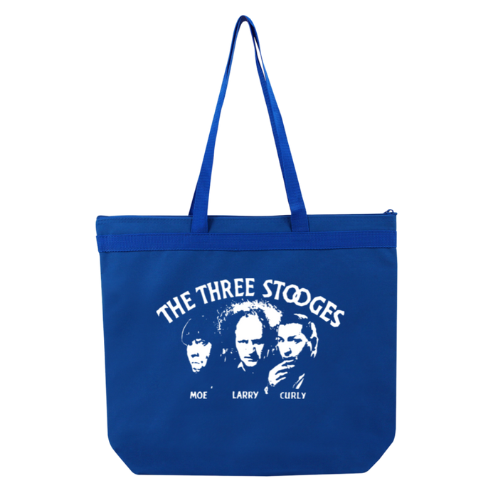 Three Stooges Opening Credits Liberty Bags Large Zipper Tote