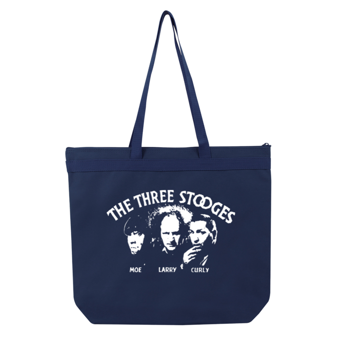 Three Stooges Opening Credits Liberty Bags Large Zipper Tote