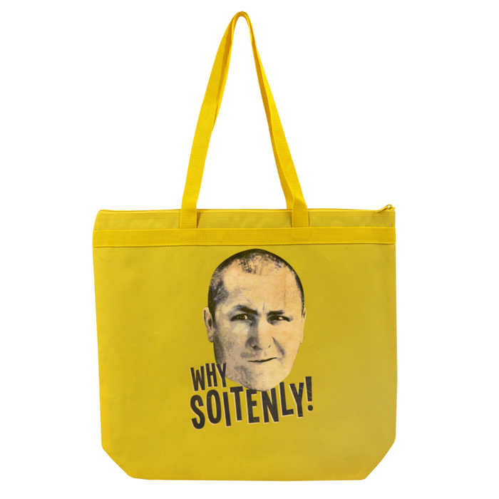 Three Stooges Curly Why Soitenly Liberty Bags Large Zipper Tote