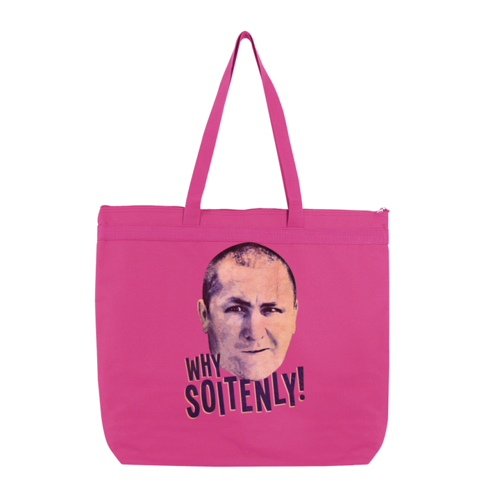 Three Stooges Curly Why Soitenly Liberty Bags Large Zipper Tote