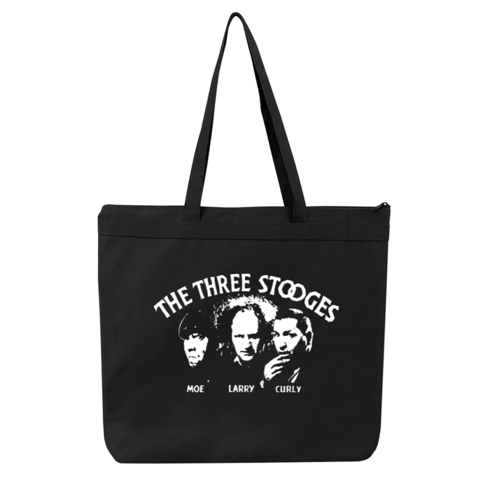 Three Stooges Opening Credits Liberty Bags Large Zipper Tote