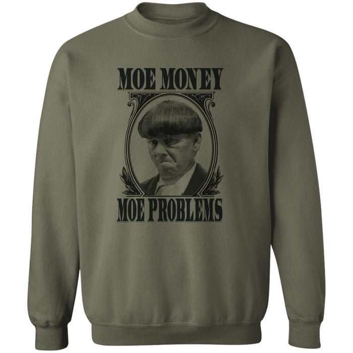 Three Stooges Moe Money Moe Problems Crewneck Pullover Sweatshirt