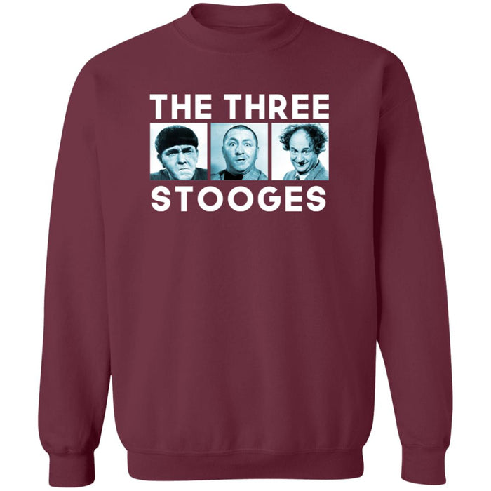 Three Stooges Squares Crewneck Pullover Sweatshirt