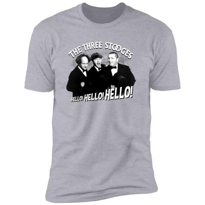 Three Stooges Hello Hello Hello Premium Short Sleeve T-Shirt