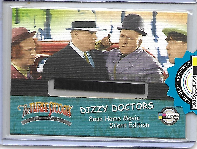 Three Stooges Breygent Uncirculated Trading Card With Film Strip! 1 Of A Kind!