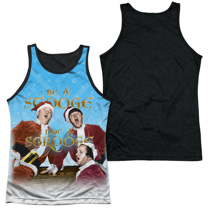 Three Stooges Be A Stooge Not A Scrooge (Front/Back Print) Tank Top