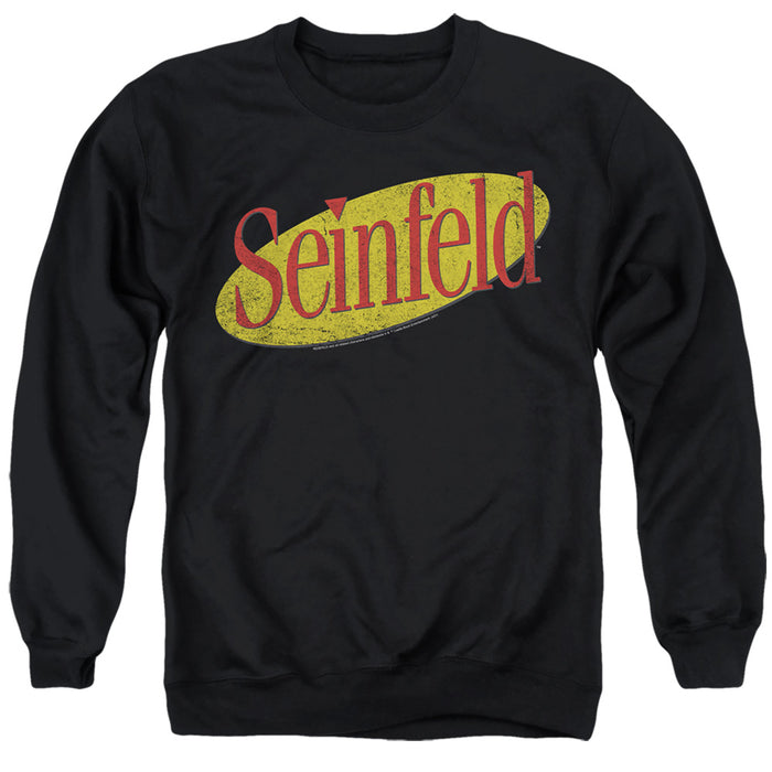 SEINFELD/SEINFELD LOGO-ADULT CREWNECK SWEATSHIRT-BLACK-MD