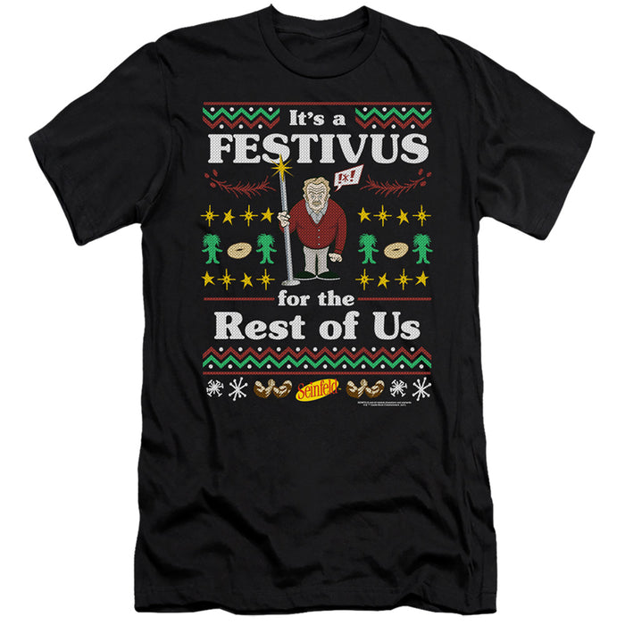 SEINFELD/FESTIVE FESTIVUS-HBO S/S ADULT 30/1-BLACK-SM